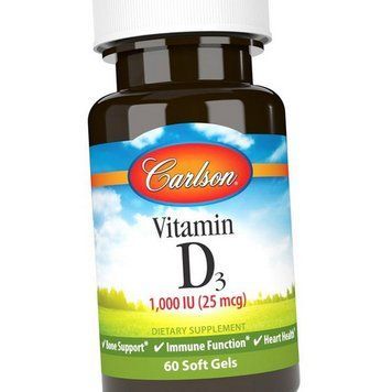 Вітамін Д Carlson Labs Vitamin D3 1000 60 гельових капсул 18851 фото