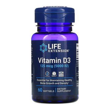 Витамин D3 Life Extension Vitamin D3 125 mcg 5000 МЕ 60 капс 3197440603 фото