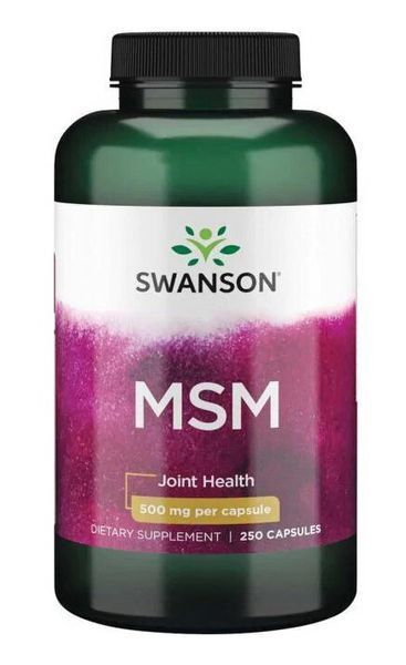 МСМ сера для суставов Swanson MSM 500 mg 250 caps 20770 фото