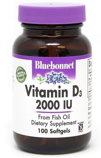 Вітамін Д Bluebonnet Nutrition Vitamin D3 2000 IU 100 капсул 19774 фото