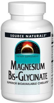 Магний в виде хелата бисглицината магния Source Naturals Magnesium Bisglycinate Powder 60 таблеток 22754 фото