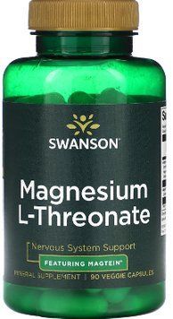 Магній L треонат Swanson Magnesium L heonate 90veg капс 2956575208 фото