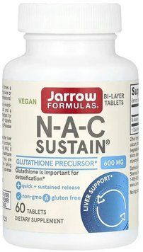 N-ацетил-L-цистеїн 600 мг Jarrow Formulas N-A-C Sustain 60 таб 2956576425 фото