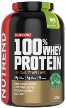 Сироватковий протеїн Nutrend 100% Whey Protein 2,25 кг ківі банан 20621-15 фото