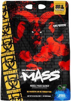 Гейнер для набору м'язової маси та швидкого зростання Mutant Mass 6,8 кг ванільне морозиво 3008631968 фото