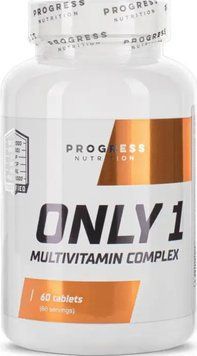 Комплекс вітамінів та мінералів Progress Nutrition Only 1 Multivitamin Complex 60 таб 21847 фото
