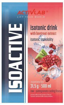 Ізотонік для гідратації та відновлення мінералів Activlab Isoactive Isotonic Drink 31,5 гр охолоджуючий ефект ківі та граната 3197439875 фото