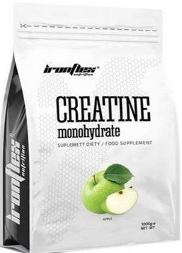 Креатин моногідрат для росту м'язів та витривалості IronFlex Creatine monohydrate 1 kg яблуко 3008632019 фото
