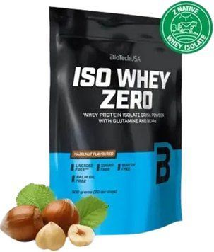 Протеин изолят BioTech Iso Whey Zero lactose free 500 г лесной орех 3839-11 фото