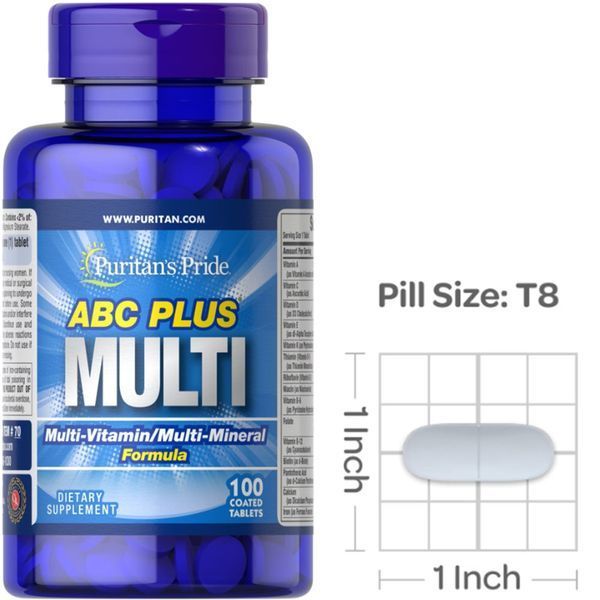 Витамины и минералы Puritan's Pride ABC Plus Multi 100 табл 9096 фото