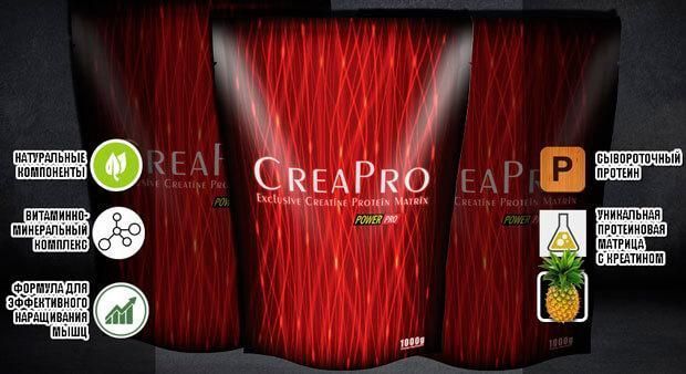 Сывороточный протеин с креатином Power Pro CreaPro 1 кг Ананас 6329 фото