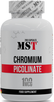 Хром піколінат MST Chromium Picolinate 100 mg 200 капс 23383 фото