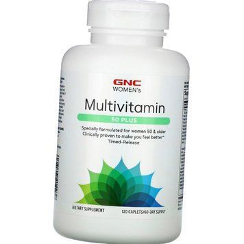 Витамины и минералы для женщин 50+ GNC Women's Multivitamin 50 plus 120 таблеток 19294 фото