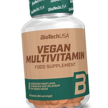 Вітаміни і мінерали для веганів BioTech Vegan Multivitamin 60 таблеток 20131 фото