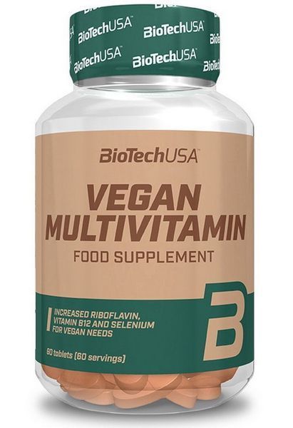 Витамины и минералы для веганов BioTech Vegan Multivitamin 60 таблеток 20131 фото