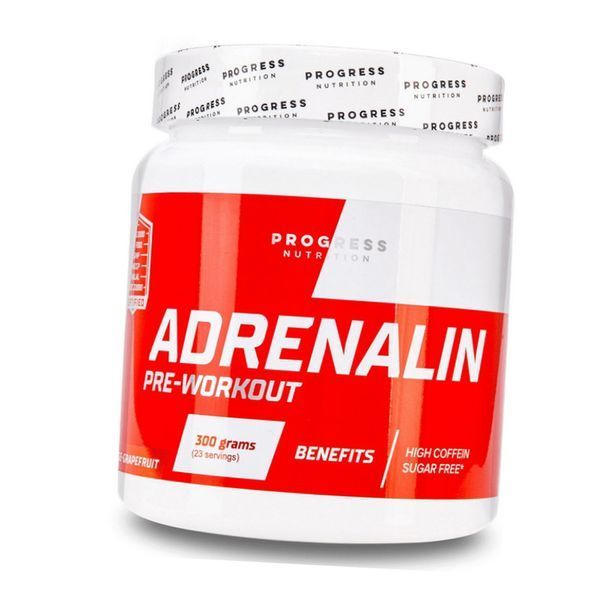 Предтренік Progress Nutrition Adrenalin Pre-Workout 300г апельсин-грейфрукт 21851 фото