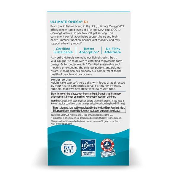 Омега Д3 Nordic Naturals Ultimate OmegaD3 120 гел капс лимон 2956576318 фото