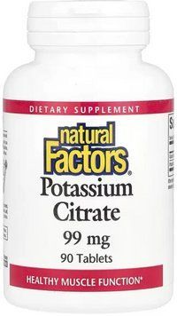 Цитрат калия Natural Factors Potassium Citrate 99mg 90 таб 2956577087 фото