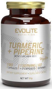 Куркумін Evolite Nutrition Turmeric + Piperine 120 капсул 22247 фото