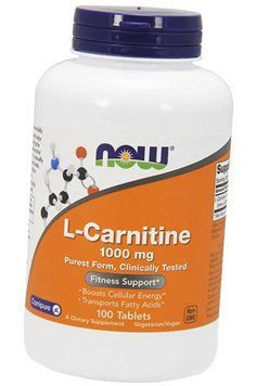 L-карнітин NOW L-Carnitine Tartrate 1000 100 tab 7826 фото