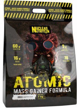 Гейнер для набора веса Nuclear Nutrition Atomic Mass Gainer Formula 7 кг 21314 фото