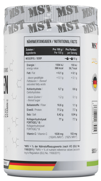 Пептиды колагена MST Collagen Peptides + Vitamin C 500 г зеленое яблоко 23051-02 фото