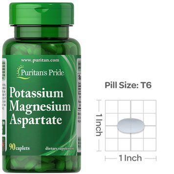 Магній Калій Puritan's Pride Potassium Magnesium Aspartate 90 таблеток 22083 фото