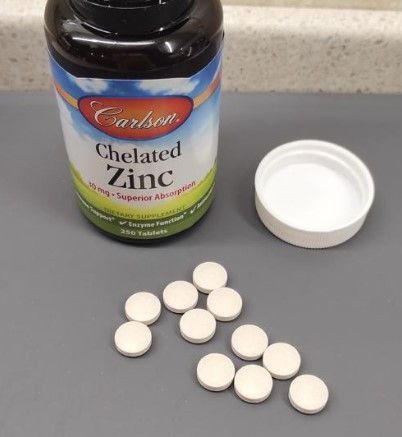 Хелатний цинк Carlson Labs Chelated Zinc 30 mg 250 таб 10904 фото