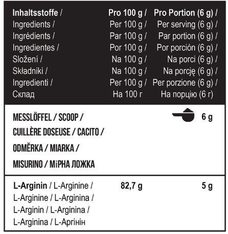Аргинин для спортсменов и сосудов MST Arginine HCL 1 кг 3123032652 фото