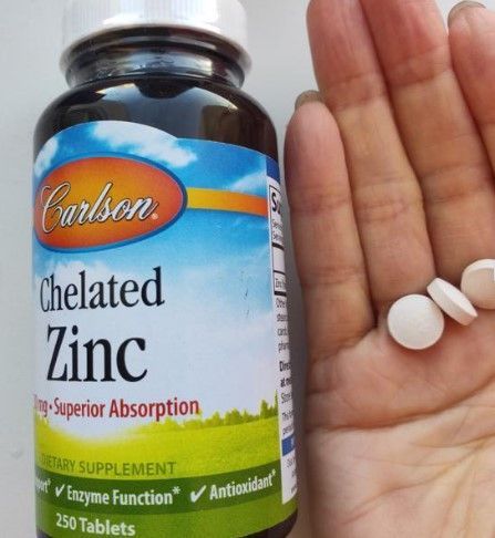 Хелатний цинк Carlson Labs Chelated Zinc 30 mg 250 таб 10904 фото