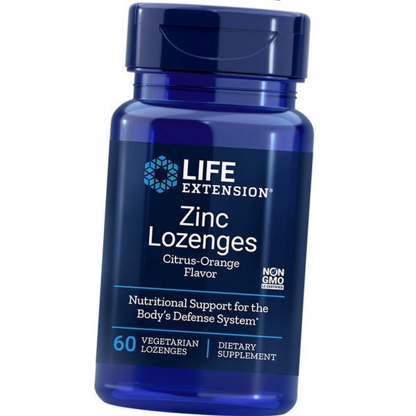 Цинк Life Extension Zinc Lozenges 60 вег таблеток 18547 фото