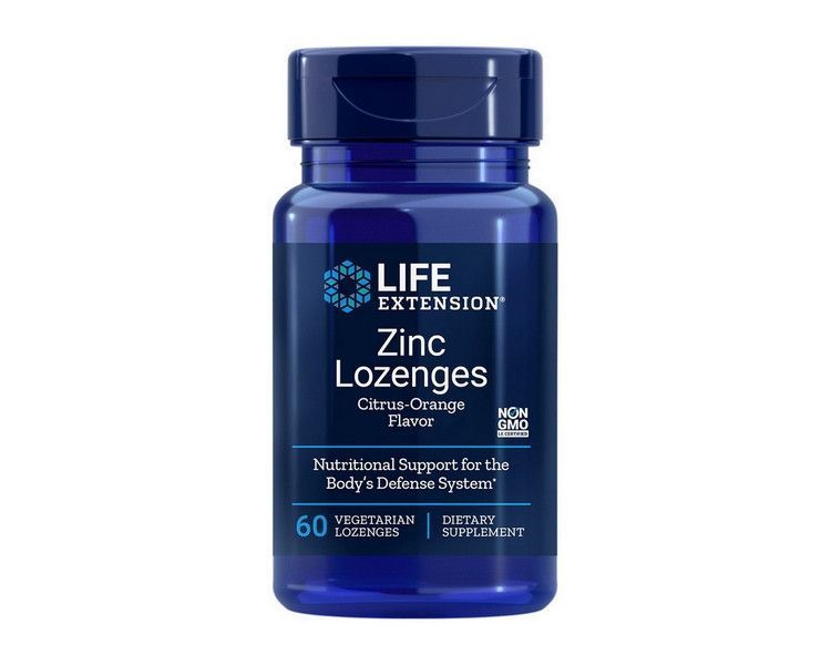 Цинк Life Extension Zinc Lozenges 60 вег таблеток 18547 фото