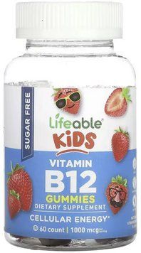 Вітамін B12 Lifeable Vitamin B12 Kids Sugar Free 60 жів таб журавлини 3108184100 фото