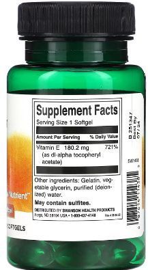 Вітаміну Е токоферолів Swanson Vitamin E 400iu 60 капс 2956575215 фото