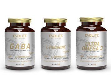 Набор Жирные кислоты Ultra Omega 3 100 sgels + Габа GABA 375 mg 180 veg caps + Теанин L-Theanine 120 veg caps 22541 фото