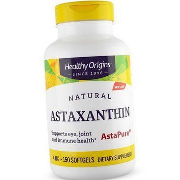 Астаксантин Healthy Origins Astaxanthin 4 mg 150 гел капс 20672 фото