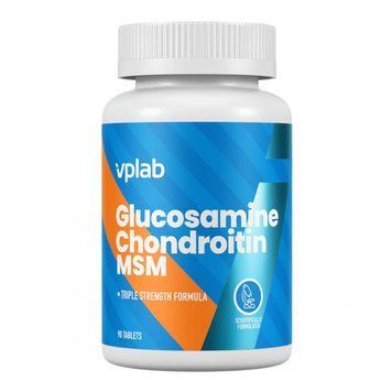 Глюкозамин хондроитин МСМ Vplab Glucosamine Chondroitin MSM 90 tabs 2956566894 фото