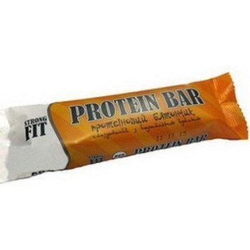 Батончик Strong FIT Protein Bar 60 м з карамельної крихтою 6792 фото