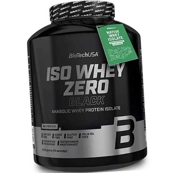 Ізолят сироваткового протеїну BioTech Iso Whey Zero Black 2,27 кг шоколад 18250 фото