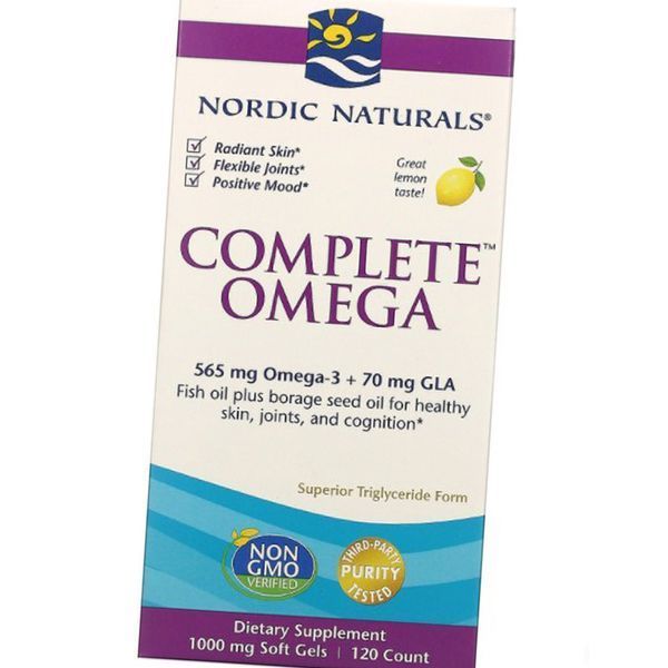 Жирні кислоти Omega 3-6-9 Nordic Naturals Complete Omega 120 гел капс лимон 19241 фото