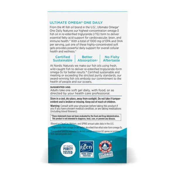 Омега 3 Nordic Naturals Ultimate Omega One Daily 1075 мг 30 гел капс лимон 2956576319 фото