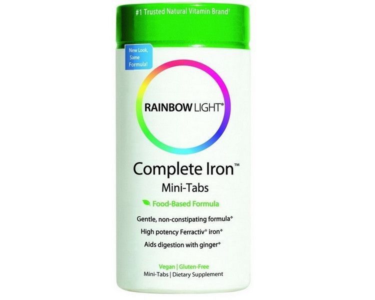 Витамины с Железом Rainbow Light Complete Iron 60 мини таблеток 18844 фото