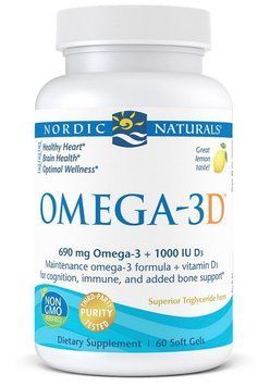 Омега 3 + вітамін Д Nordic Naturals Omega-3D 690 mg + 1000 IU 60 soft gels lemon 19847 фото
