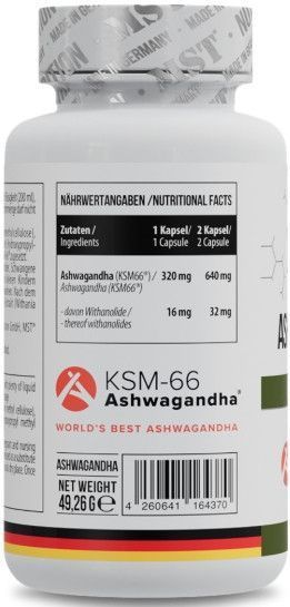 Ашвагандха MST Ashwagandha 60 капсул 22928 фото