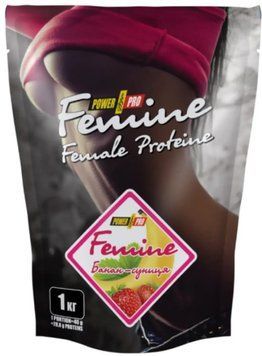 Сироватковий протеїн Power Pro Femine 1 kg банан-полуниця 3197440171 фото