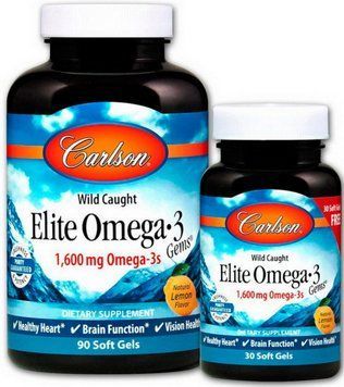 Омега 3 Carlson Labs Elite Omega 3 90 + 30 капс рыбий жир 10727 фото