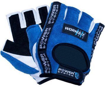 Спортивні рукавички для фітнесу та тренувань Power System Workout Gloves Blue 2200BU розмір L 3197439962 фото