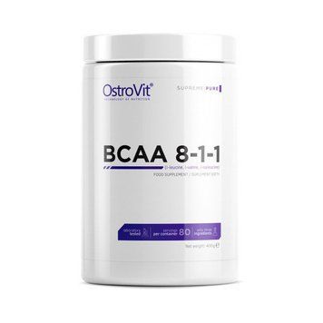 Амінокислота OstroVit 100% BCAA 8-1-1 400 м без смаку 8374 фото