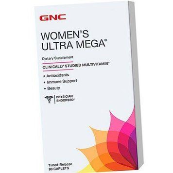 Витамины и минералы для женщин GNC Womens Ultra Mega 90 капсул 1226 фото