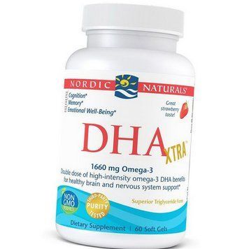 Омега-3 ДГК Nordic Naturals DHA Xtra 1660 mg 60 sgels 20583 фото